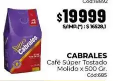 Diarco Cabrales - café súper tostado molido x 500 gr. cód:685 oferta