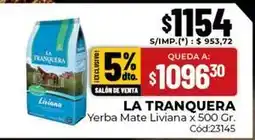 Diarco La tranquera - yerba mate liviana x 500 gr. cód:23145 oferta