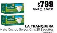 Diarco La tranquera - mate cocido selección x 25 saquitos cód:18667 oferta