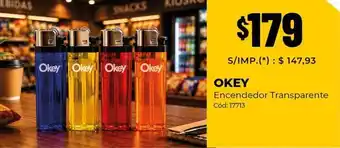 Diarco Okey - encendedor transparente cód 17713 oferta