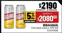 Diarco Brahma - cerveza lata x 473 ml c	ext{ó}d:10492 oferta