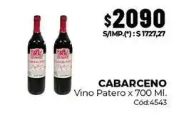 Diarco Cabarceno - vino patero x 700 ml. cód:4543 oferta