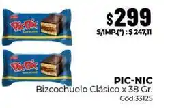 Diarco Pic-nic - bizcochuelo clásico x 38 gr. cód:33125 oferta