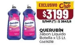 Diarco Querubin - jabon liquido botella x 1,5 lt. cód:16318 oferta