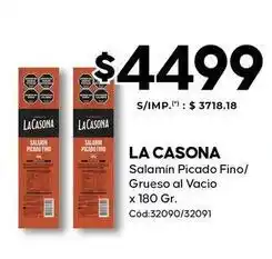 Diarco La casona - salamin picado fino/ grueso al vacio c od:32090/32091 oferta
