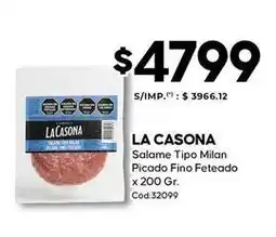 Diarco La casona - salame tipo milan picado fino feteado x 200 gr. cód:32099 oferta