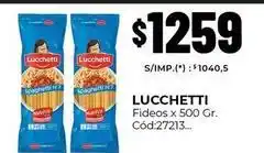 Diarco Lucchetti - fideos x 500 gr oferta