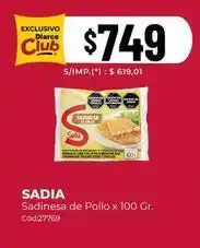 Diarco Sadia - sadinesa de pollo oferta