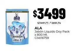 Diarco Ala - jabón líquido doy pack x 800 ml. cód:16759 oferta