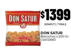 Diarco Don satur - bizcochos x 200 gr. cód:32663 oferta