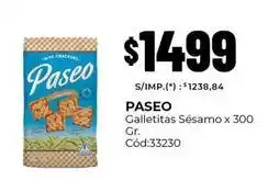 Diarco Paseo - galletitas sésamo x 300 gr. cód:33230 oferta