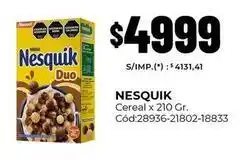 Diarco Nesquik - duo cereal x 210 gr. cód:28936-21802-18833 oferta