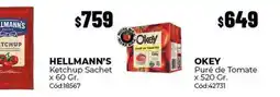 Diarco Hellmann's - ketchup sachet x 60 gr. cód:18567 oferta