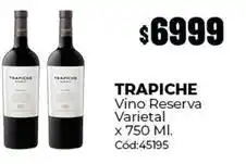 Diarco Trapiche - vino reserva varietal cód:45195 oferta