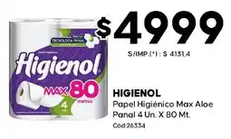 Diarco Higienol papel higiénico max aloe oferta