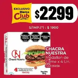 Diarco Chacra nuestra medallón de carne oferta