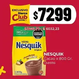 Diarco Nesquik cacao oferta