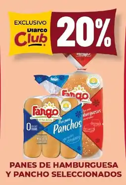 Diarco Fango panes de hamburguesa y pancho seleccionados oferta