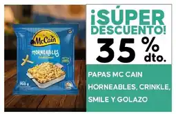 Diarco McCain papas horneables, crinkle, smile y golazo oferta