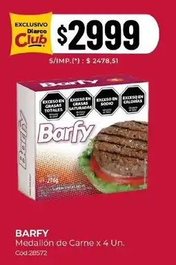 Diarco Barfy medallón de carne oferta