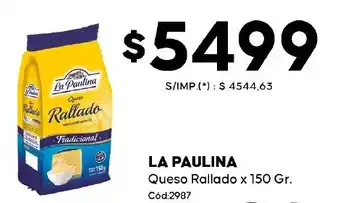 Diarco La paulina queso rallado oferta
