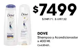 Diarco Dove shampoo y acondicionador oferta