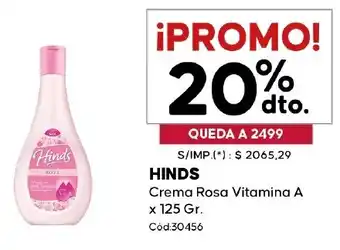 Diarco Hinds crema rosa vitamina a oferta