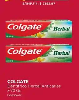 Diarco Colgate dentífrico herbal anticaries oferta