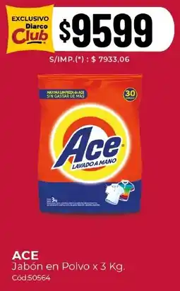 Diarco Ace jabón en polvo oferta