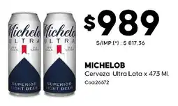 Diarco Michelob cerveza ultra lata oferta
