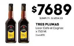 Diarco Tres plumas licor café al cognac oferta