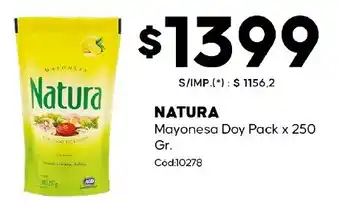 Diarco Natura mayonesa doy pack oferta
