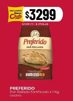 Diarco Preferido pan rallado oferta