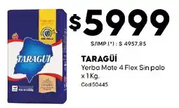 Diarco Taragüi yerba mate 4 flex sin palo oferta
