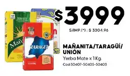 Diarco Mañanita/taragui/unión yerba mate oferta