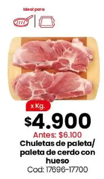 Chuletas de paleta/ paleta de cerdo con hueso
