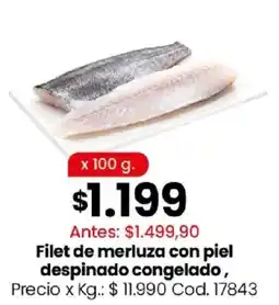 Coto Filet de merluza con piel despinado congelado oferta