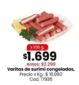 Coto Varitas de surimi congeladas oferta