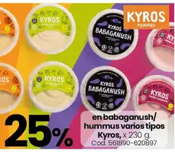 Coto Kyros babaganush/hummus varios tipos oferta