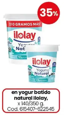 Coto Ilolay yogur batido natural oferta