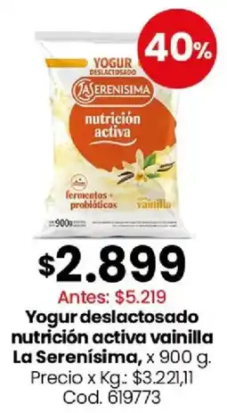 Coto La serenisima yogur deslactosado nutricion activa vainilla oferta