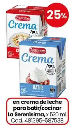 Coto La serenisima crema de leche para batir/cocinar oferta