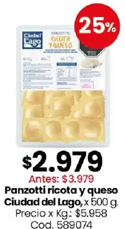 Coto Ciudad del Lago panzotti ricota y queso oferta