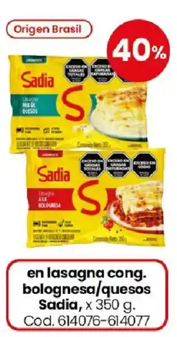 Coto Sadia lasagna cong. bolognesa/quesos oferta