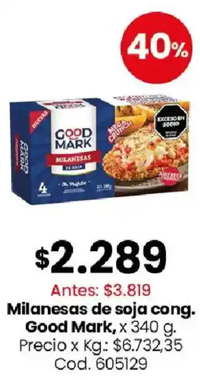 Coto Good mark milanesas de soja oferta