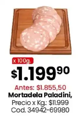 Coto Mortadela Paladini oferta