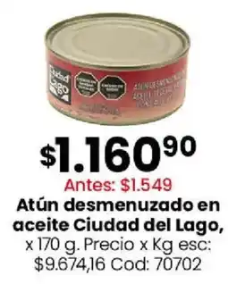 Coto Ciudad del lago atún desmenuzado en aceite oferta
