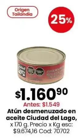 Coto Ciudad del Lago atún desmenuzado en aceite oferta