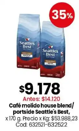Coto Seattle's Best café molido house blend/portside oferta