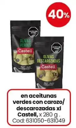 Coto Castell olivas verdes con carozo/ descarozadas xl oferta